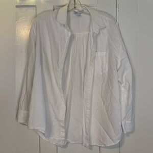 Old Navy White Casual Button Down Shirt